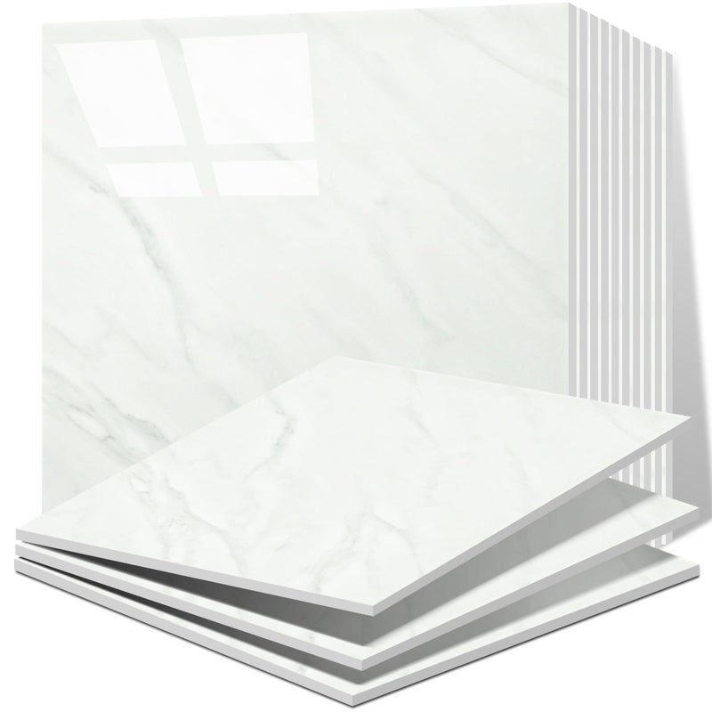 Vieshful 20pcs Peel and Stick Backsplash Tile12x12 Self Adhesive Marble Tile for Wall PVC Waterproof Shower Wall Panels Back Splash Stick on Tiles for Kitchen Bathroom Living Room Not Real Tile - Image 2