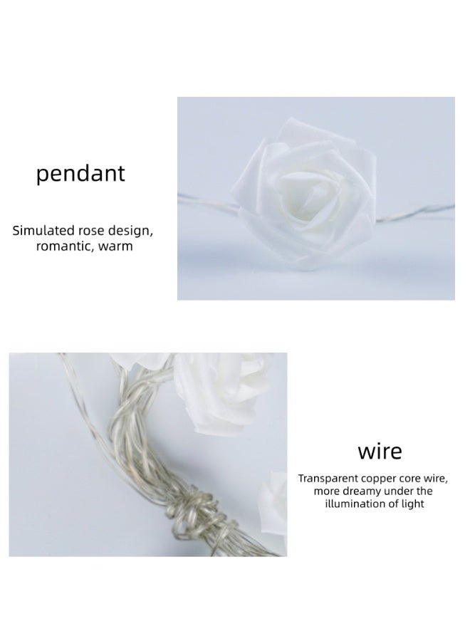 Nariele New LED Simulated Decorative Rose Light String - Image 3