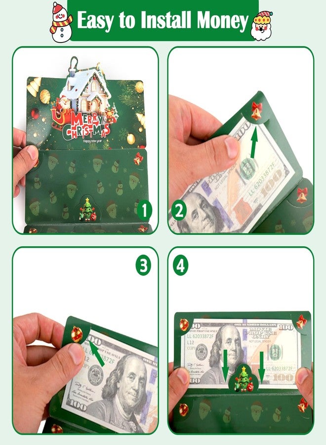 AIERSA 2Pcs Christmas Money Holders for Cash, Foldable Christmas Cash Gift Envelopes 10 Slots, Unique Multiple Checks Gift Card Book - Image 4