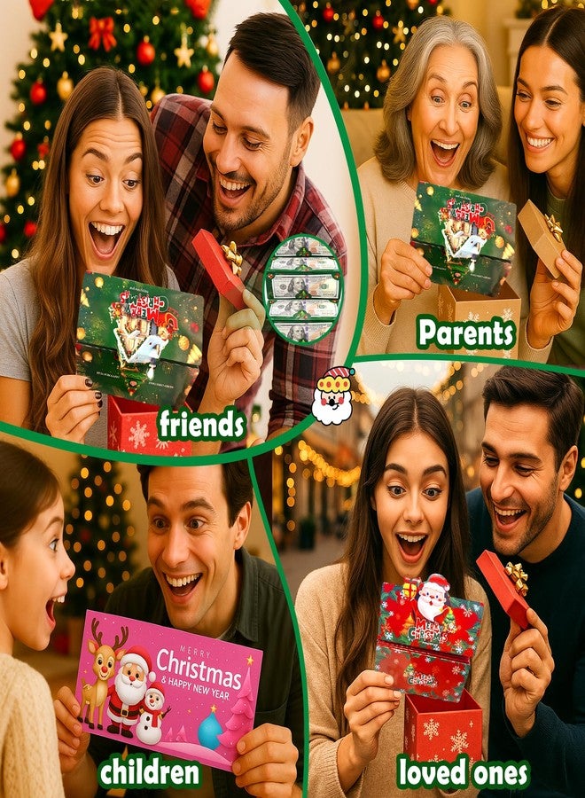 AIERSA 2Pcs Christmas Money Holders for Cash, Foldable Christmas Cash Gift Envelopes 10 Slots, Unique Multiple Checks Gift Card Book - Image 5