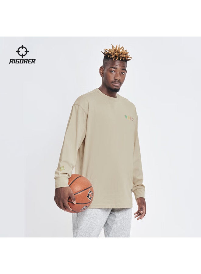 Rigorer Crew Neck Long Sleeve T-shirt  Basketball Sports Training Fashion Embroidered Casual Pullover Sweatshirt - Image 3