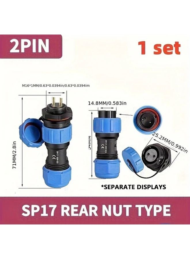 9 Pin Welding Cable Connector Heavy Duty Industrial Wire Terminal Blue Black - Image 2