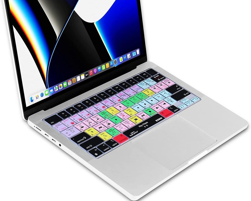 XSKN Final Cut Pro Shortcuts Keyboard Cover Skin for 2022 MacBook Air 13.6" 15.3" A2681 A3113 A2941 A3114 MacBook Pro 14.2" 16.2" with Touch ID A2442 A2779 A2918 A2992 A2485 A2780 A2991 US Layout - Image 5