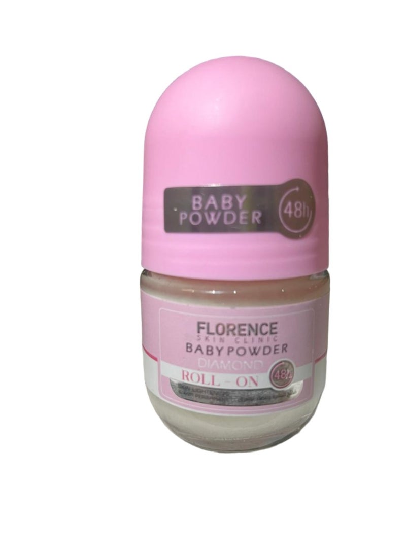 Florence Baby Powder Anti-Perspirant Pink Roll On 50 ML  - Image 1