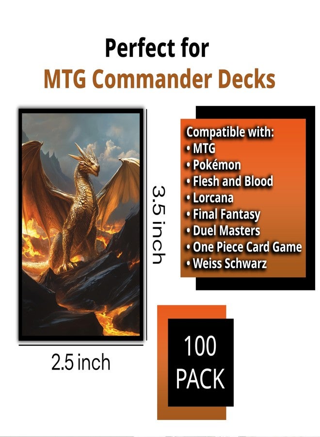 Digital Sorcery Studio Ancient Brass Dragon Card Game Sleeves - 102 Pack - Compatible with MTG and Other TCGs - Perfect for MTG Dragon Commander Decks Like The Ur Dragon or Mirrym - Image 4