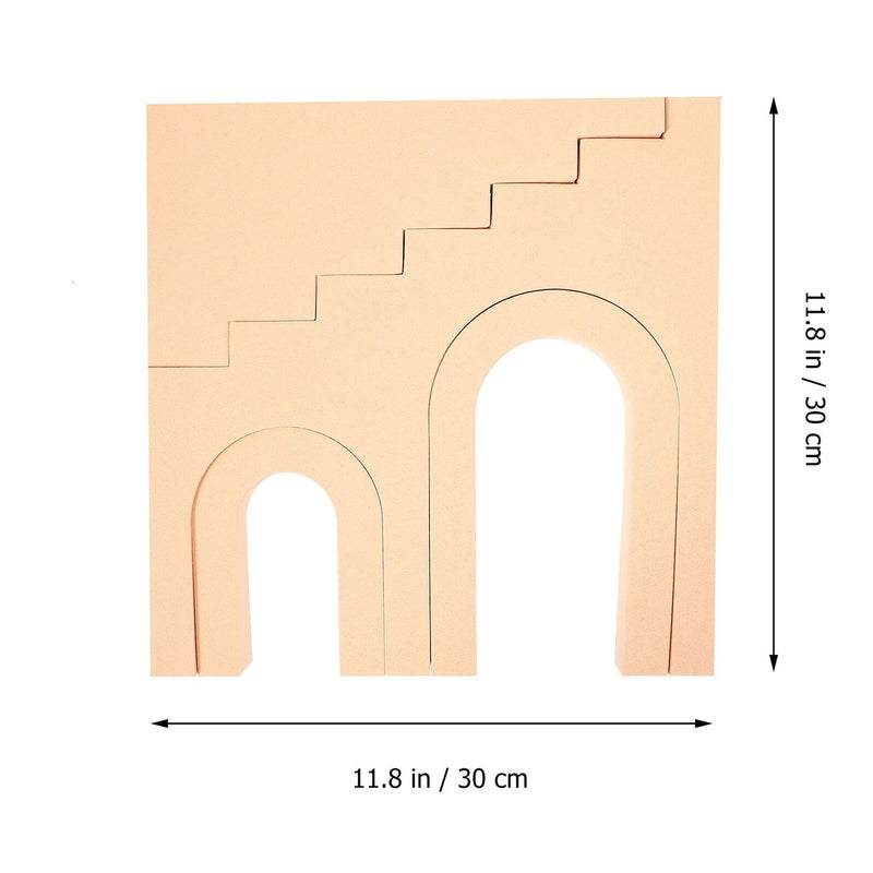 4pcs Skin Tone Geometric Photography Prop Set for Product Display Craft Background - Image 3