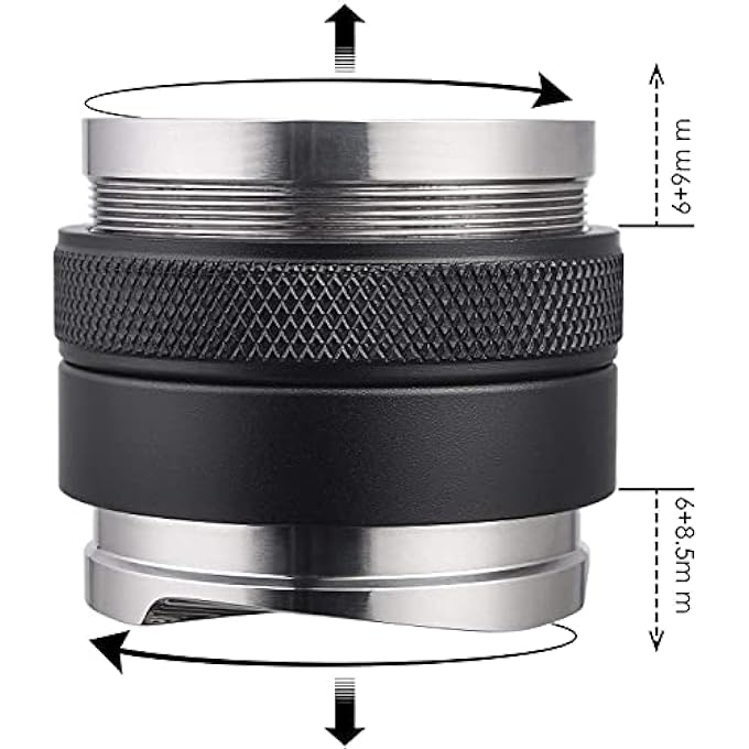 كاست ويف موزع قهوة ومدك مقاس 58 مم، أداة توزيع قهوة برأسين، مستوي قهوة مناسب لمرشح القهوة مقاس 58 مم، مدك يدوي احترافي قابل للتعديل لماكينة الإسبريسو - Image 3