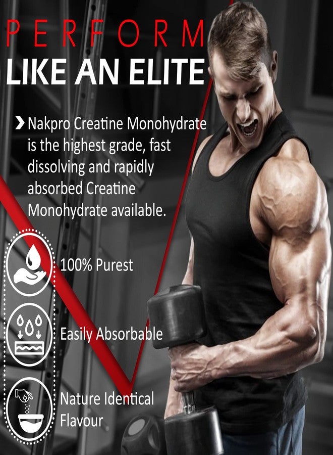 NAKPRO NUTRITION Micronised Creatine Monohydrate | 100g (33 Servings) | Unflavoured | Trustified Certified | Rapid Absorption Pre/Post Workout - Image 5