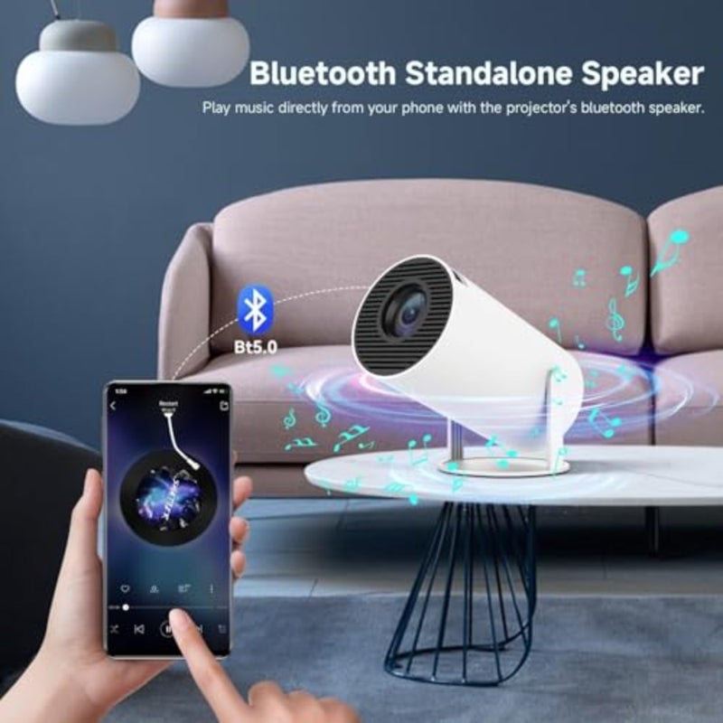 Mini 4K Projector Portable Android 11, 1080P FHD Support, WiFi 6 and Bluetooth 5.0, 130 Inch Display, Smart Home Cinema Projector for Movies and Gaming - Image 5