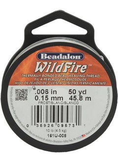 Beadalon Wildfire Stringing Thread .006X50' Frost  - Image 1