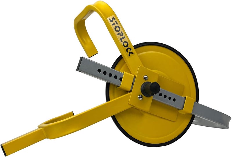 Stoplock Wheel Clamp HG 400-00 - Anti-Theft Lock for Small-Wheeled Cars, Caravans, and Trailers (13" to 15" Wheels) - Yellow - Image 1