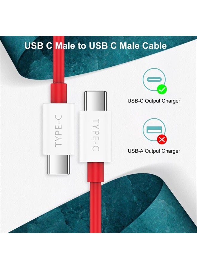 COOYA OnePlus 8T 9 Pro 10T Charging Cable Warp Charge 65W, COOYA USB C to USB C Cable for MacBook Air MacBook Pro 2020,6FT 2-Pack Super Fast Charging Cord for Samsung Galaxy S23 Ultra S22 S20 FE S21 Note 20 - Image 5