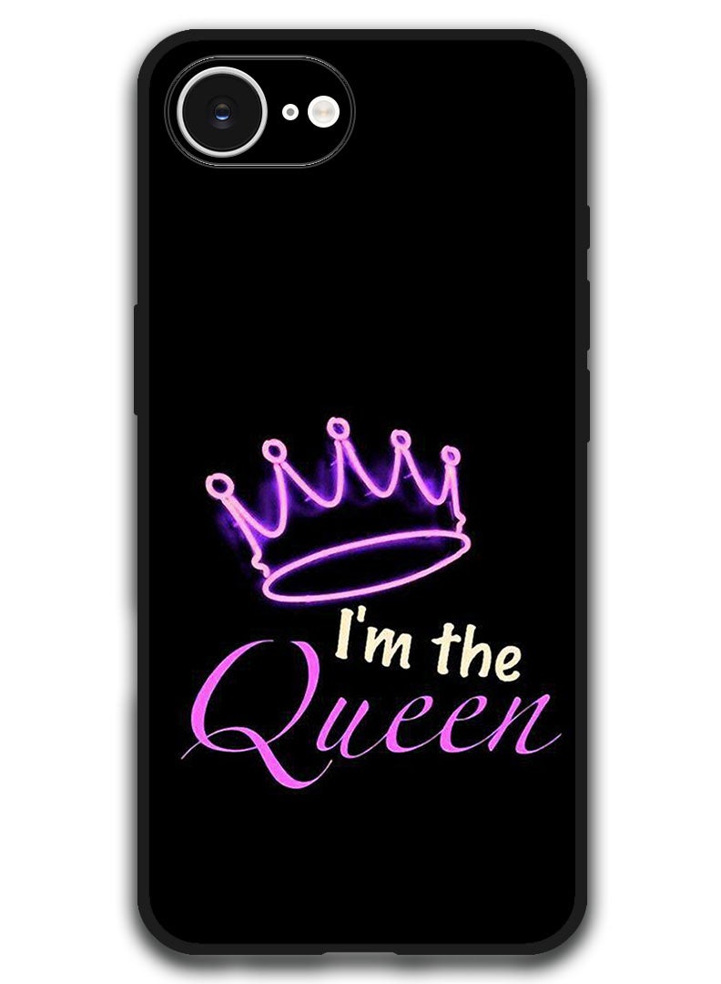 Theodor Case Compatible with Apple iPhone 16e 6.1 Inch Protection Shockproof Bumper Cover - I Am The Queen - Image 1