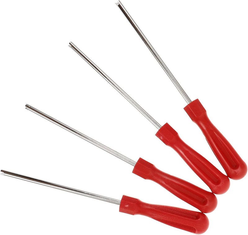 4pcs Tire Valve Core Removal Tool Set High Tensile Strength Valve Stem Remover Kit for Automotive and Bicycle Tire Repair, Portable Vehicle Tyre Maintenance Equipment - Image 1