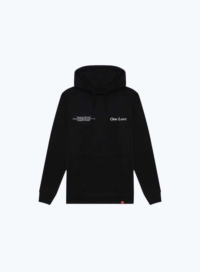 سأكتب لك رسائل One Love Black Hoodie