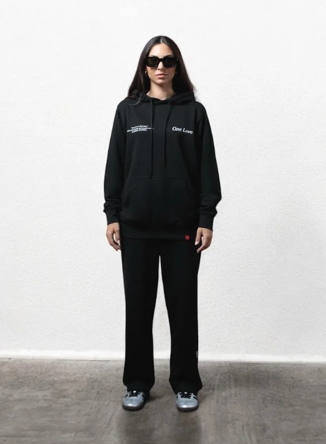 سأكتب لك رسائل One Love Black Hoodie