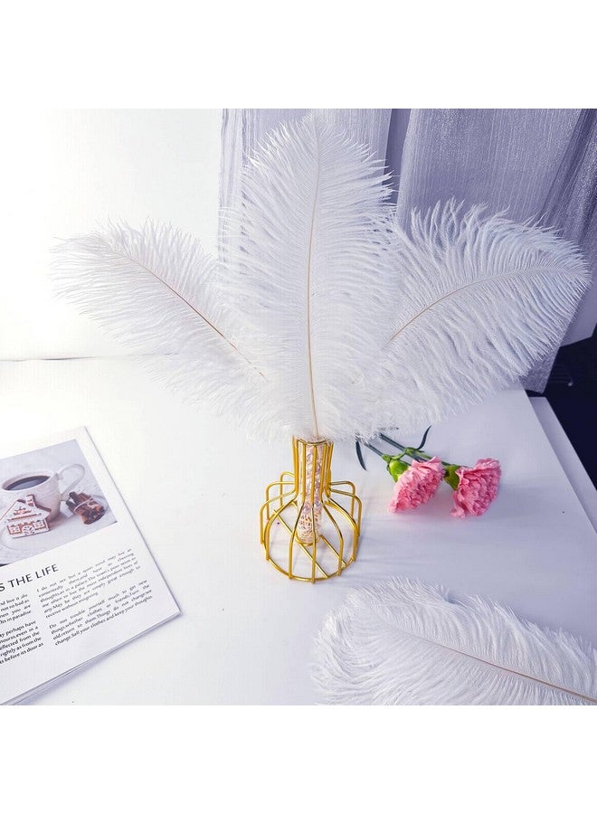 Piokio 20Pcs Natural White Ostrich Feathers 10-12 Inch (25-30Cm) Bulk Feathers Forhome Decoration And Diy Clothes Decoration, Gatsby Decorations - Image 4