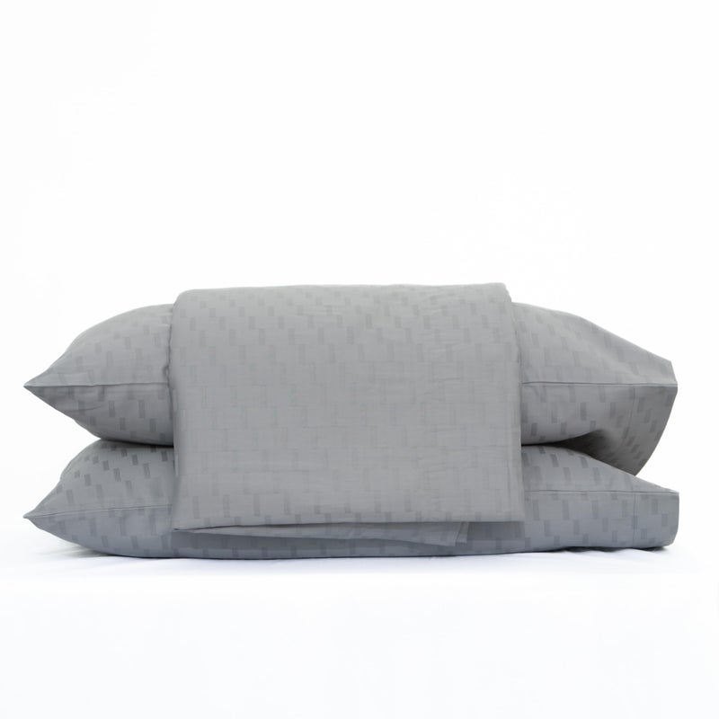 Oyvu Luxury Duvet Cover | 300 TC | 100% Cotton | Alloy Color | Premium Steps Design for Bedroom | Lightweight Duvet Cover for Duvet | Size- 92” x 102” inch - Image 5