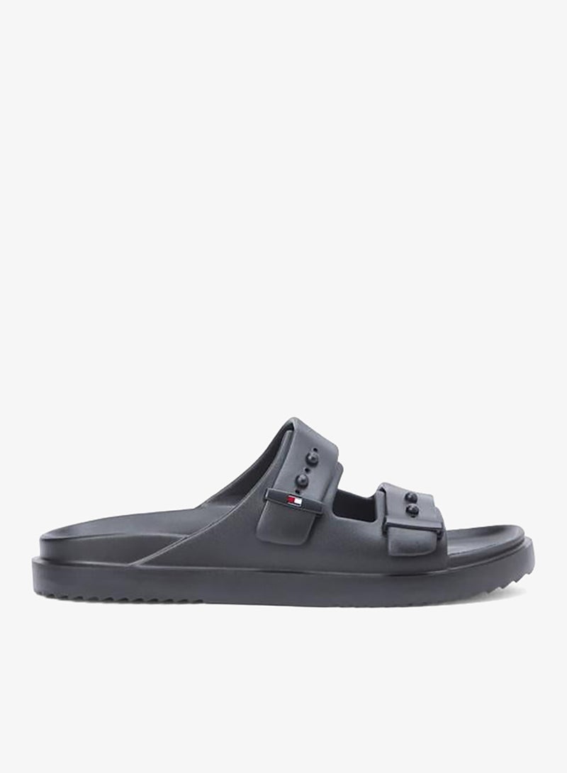 TOMMY HILFIGER Lightweight Pin Buckle Serrated Pool Slides - Image 1