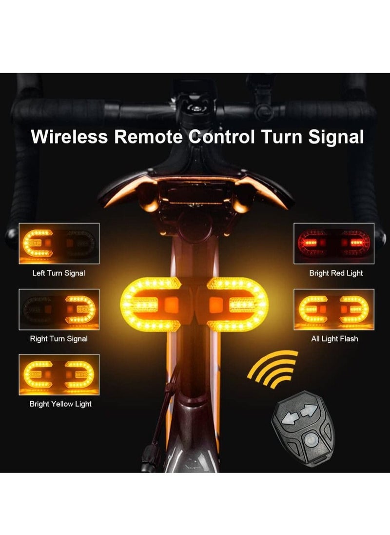 SYOSI Bike Turn Signals Bright Bicycle Turn Signals Front Back IPX5 Waterproof Wireless Remote Control Rear Bike Light  - Image 3