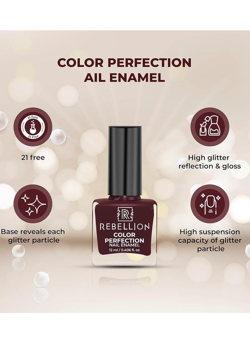 ريبيليان طلاء أظافر ريبيليون كلر بيرفيكشن 12 مل واين أميكابل واين RG02 - Image 4