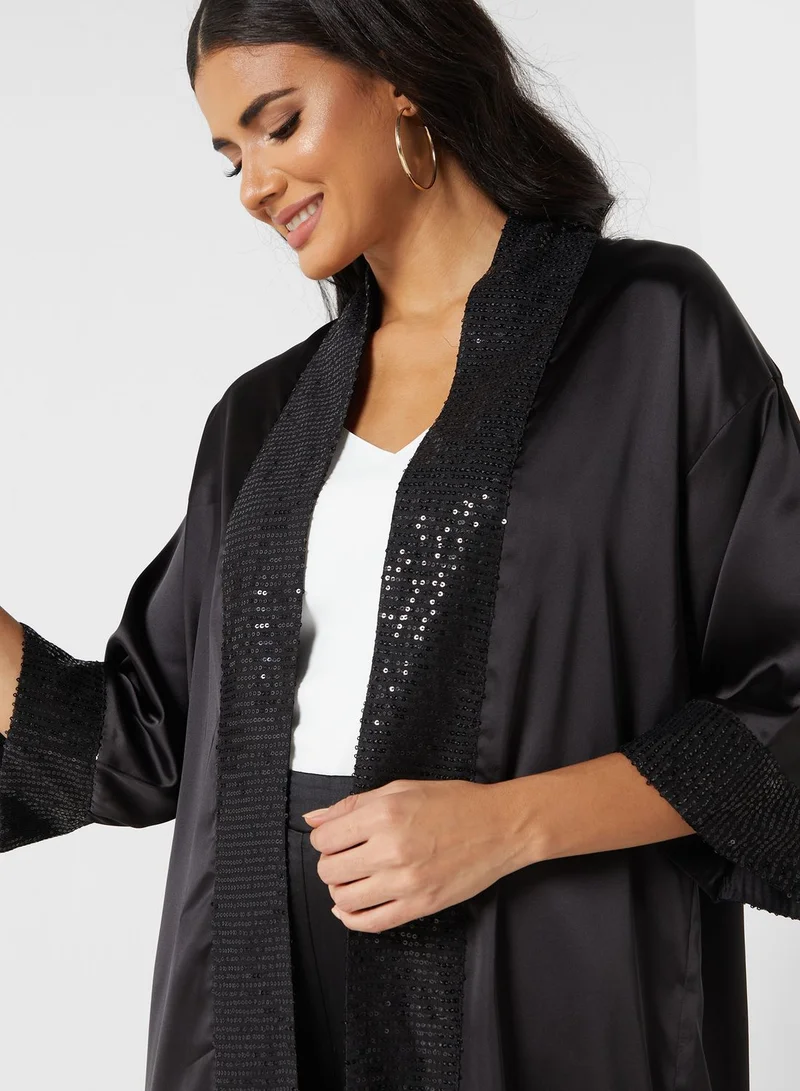 DOROTHY PERKINS Sequin Detail Longline Kimono
