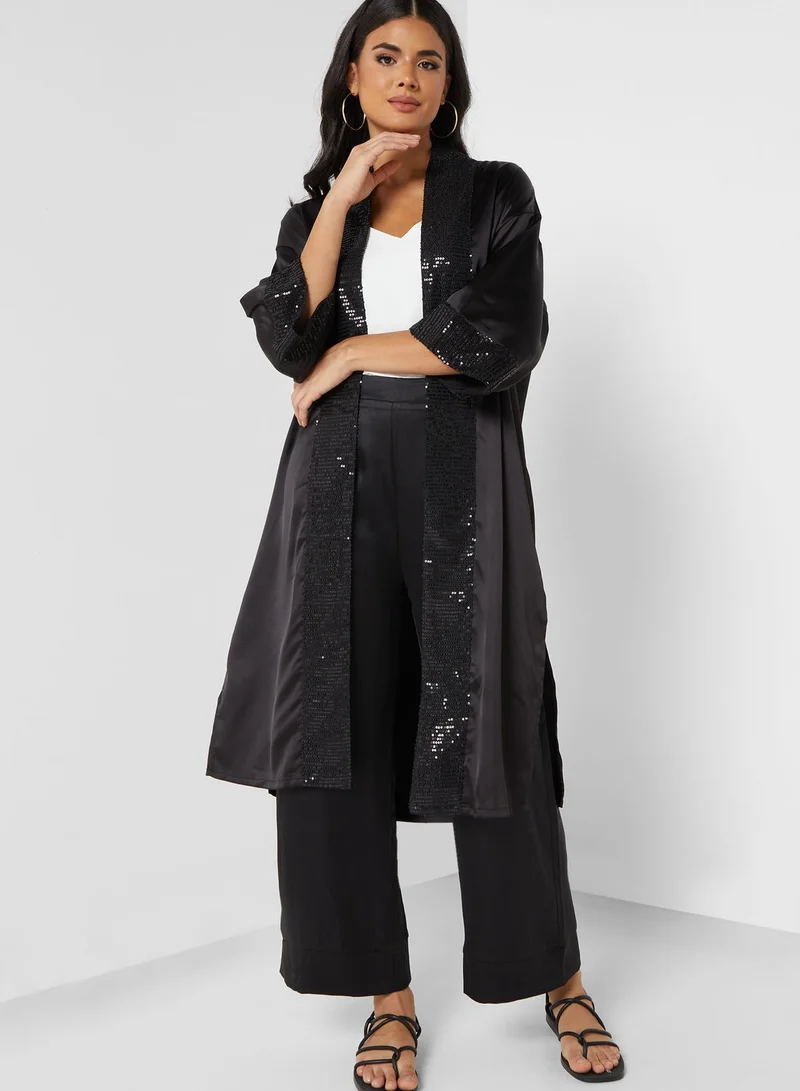 DOROTHY PERKINS Sequin Detail Longline Kimono