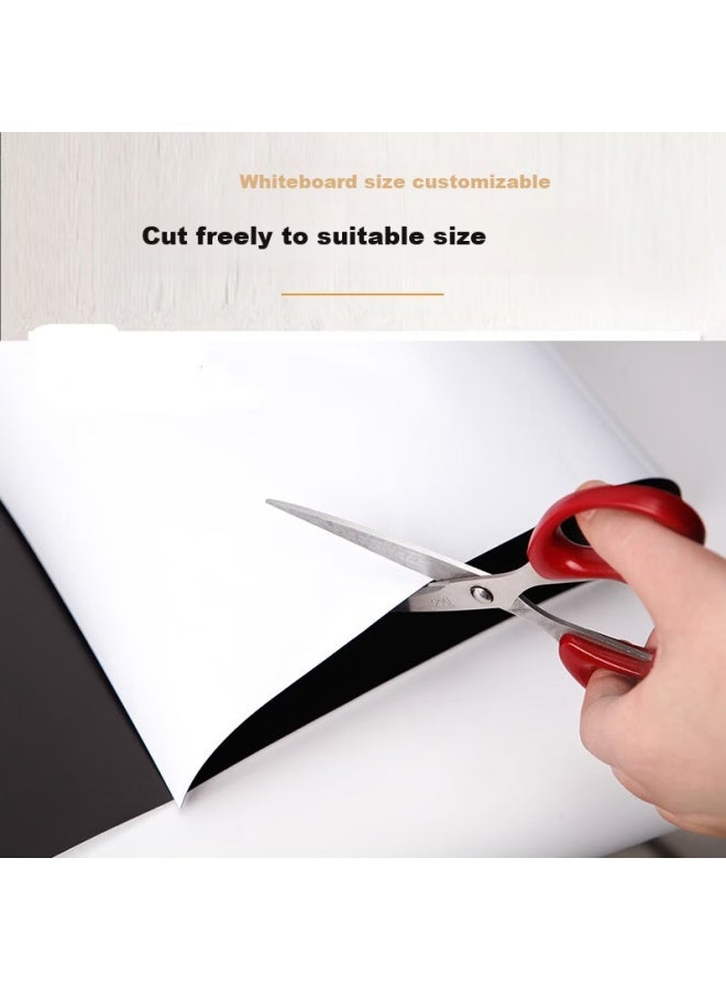 Pancai 60x90cm Self-adhesive Magnetic Soft Whiteboard Wall Sticker Home Kids Doodle Drawing Board Office Writing Board Student Teaching Magnetic Blackboard Cuttable Message Board Photo Wall - Image 2
