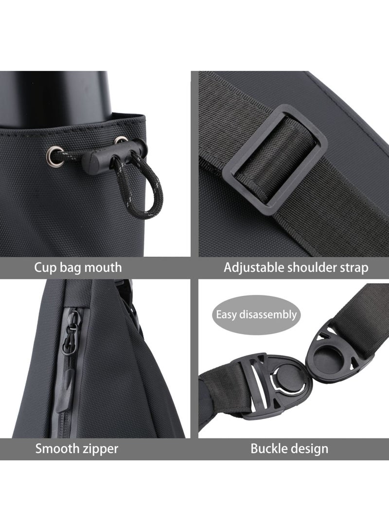 KASTWAVE Sling Bag, Mobile Phone Bags, Crossbody Backpack Shoulder Chest Bag, Travel Bike Gym Bag With Water Bottle for Men and Women, for Travel Cycling Hiking - Image 4