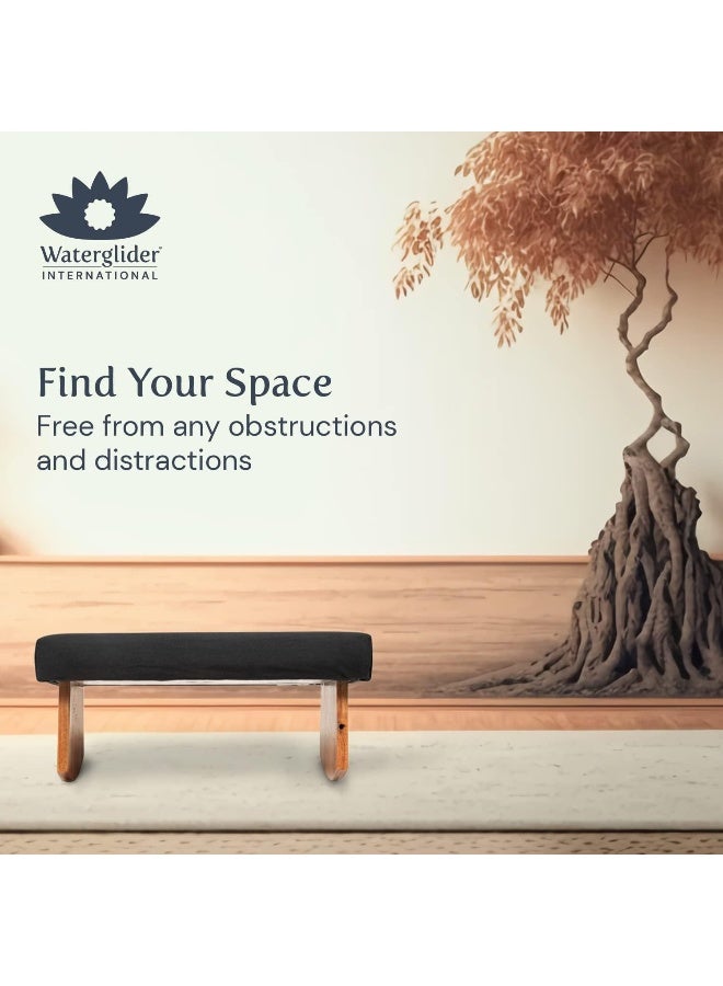 Waterglider International Meditation Bench, Acacia Wood, (Black) - Image 3