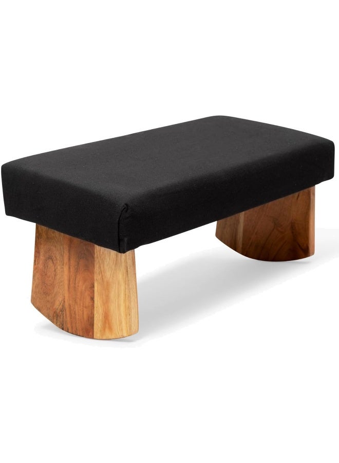 Waterglider International Meditation Bench, Acacia Wood, (Black) - Image 5