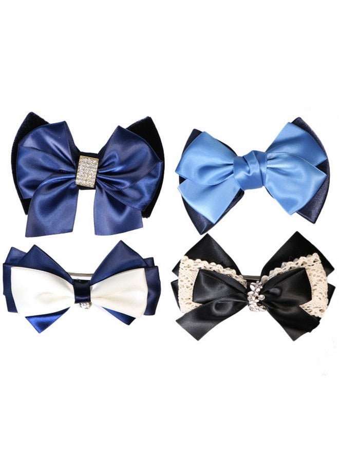 kilofly 4Pc Women'S Twoway Snood Net Bow Barrette Hair Clip Bun Cover Set - Image 3