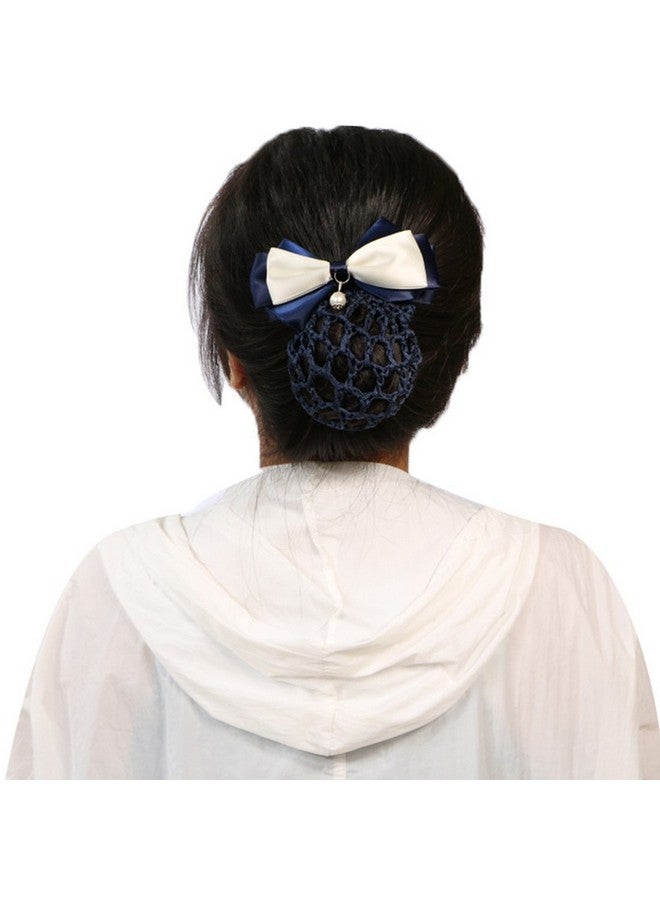 kilofly 4Pc Women'S Twoway Snood Net Bow Barrette Hair Clip Bun Cover Set - Image 5