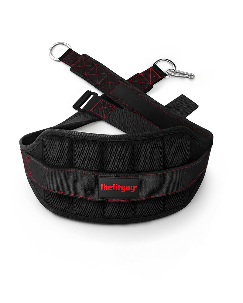 THEFITGUY Ultimate Belt for Belt Squats, Rack Attachment and Squat Machine, Structured Back Support, Stays Low During Down Movement, Padded Hip & Thigh Area, Buckle Strap - No Sliding Down, Heavy Duty - Image 1