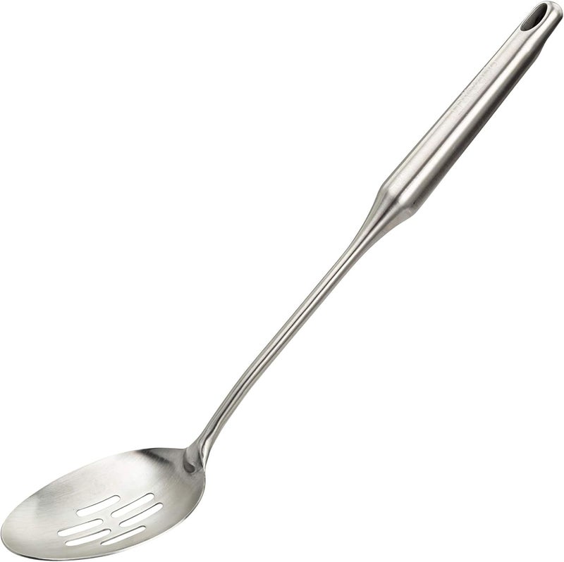 Millvado Stainless Steel Slotted Cooking Spoon, Large Metal Chef Strainer Utensil For Cooking, Serving, And Mixing, The #1 Dishwasher Safe Kitchen Tool, 15" Long Spoon With Holes - Image 1