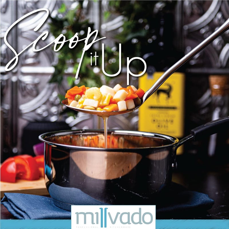 Millvado Stainless Steel Slotted Cooking Spoon, Large Metal Chef Strainer Utensil For Cooking, Serving, And Mixing, The #1 Dishwasher Safe Kitchen Tool, 15" Long Spoon With Holes - Image 4