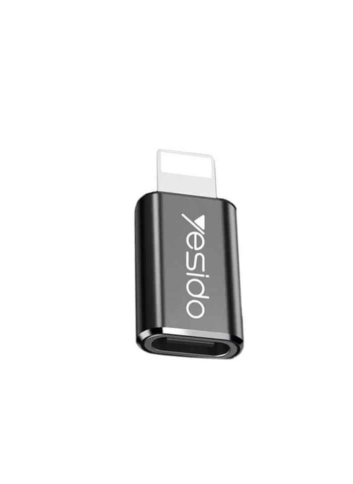 Yesido - Yesido GS03 USB-C to Lightning Connector Adapter -Black - Image 1