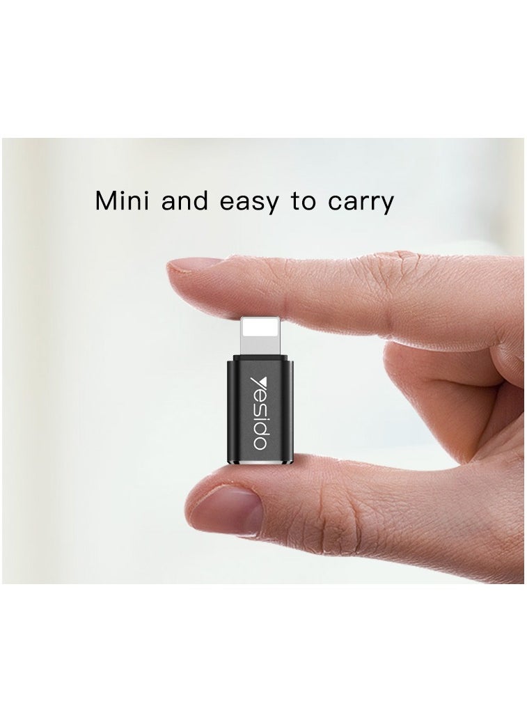 Yesido - Yesido GS03 USB-C to Lightning Connector Adapter -Black - Image 1
