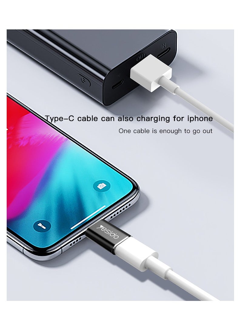 Yesido - Yesido GS03 USB-C to Lightning Connector Adapter -Black - Image 1