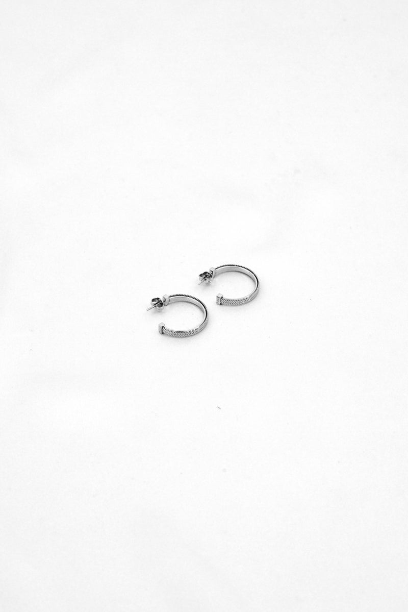 BOSS Women Stainless Steel Hoop Earring, Silver  - Image 1