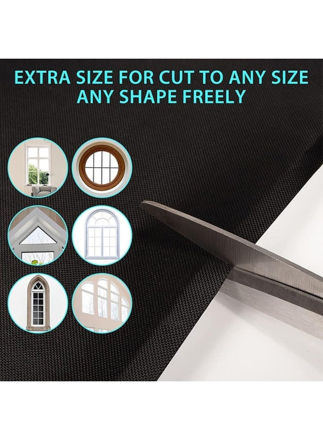 NiceArt Portable blackout curtains, 150x200 cm, blackout curtains with Velcro and double-sided tape, 100% blackout curtains, no drilling required, easy to cut, suitable for bedrooms, baby rooms, and TV rooms (black) - Image 2