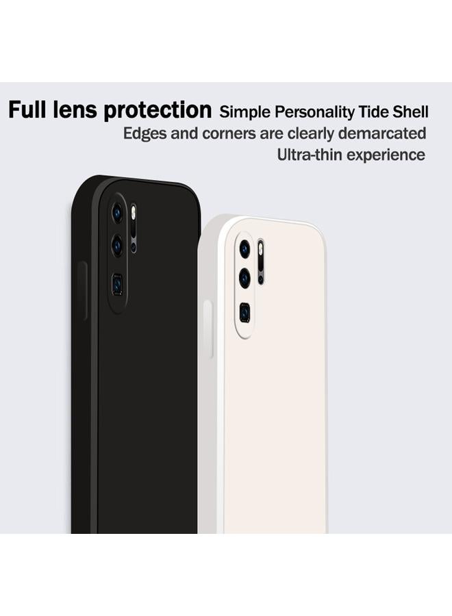 The Bros Phone Case For Huawei P30 Pro Solid Color Imitation Liquid Silicone Straight Edge Dropproof Full Coverage Protective Phone Case - Image 3