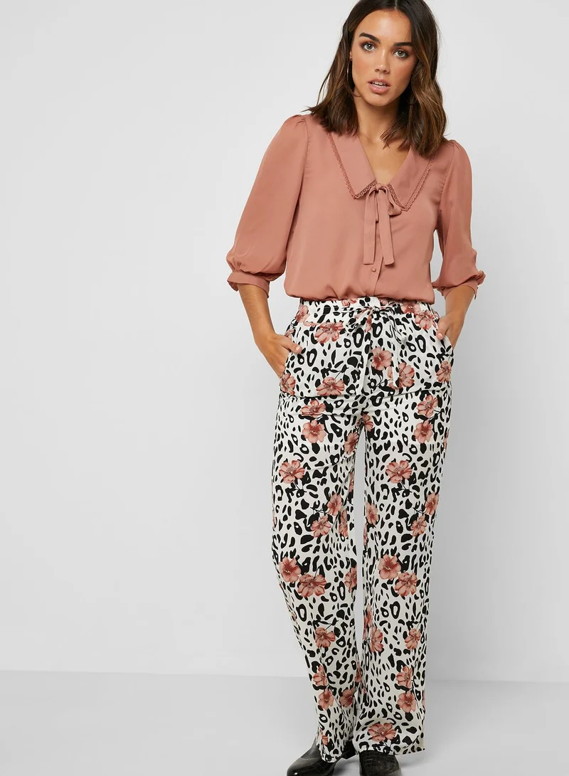 ELLA Mixed Print Drawstring Pants