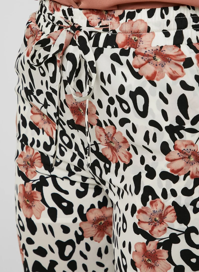 ELLA Mixed Print Drawstring Pants