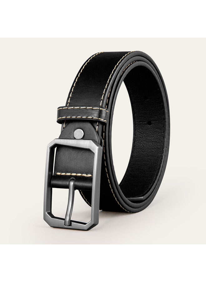 Cow Men's Leather Belt With Pin Buckle, Summer Jeans Belt, Casual Simple Birthday Gift For Boyfriend C-922 - Image 2