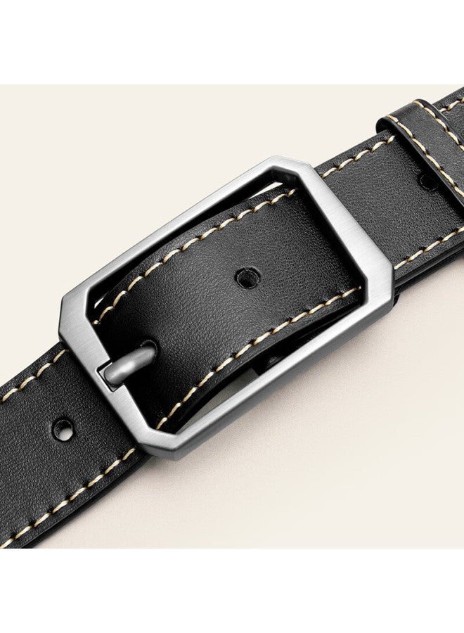 Cow Men's Leather Belt With Pin Buckle, Summer Jeans Belt, Casual Simple Birthday Gift For Boyfriend C-922 - Image 4