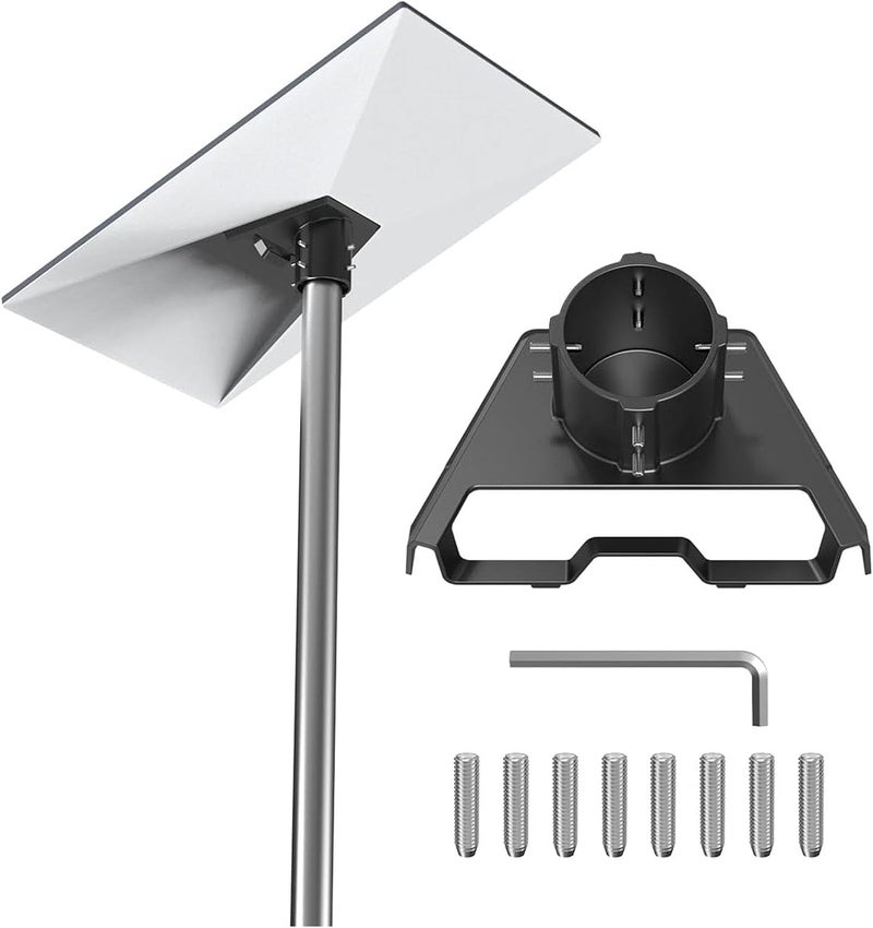 Heavy Duty Satellite Dish Mount for TV Adjustable Wall Bracket Compatible with Directv Dish Network Universal Steel Pole Mounting Kit Outdoor Weatherproof Stable Signal Reception - Image 5