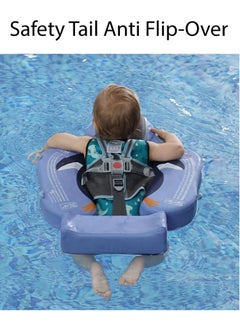 LIMOS Baby Swim Float with Canopy And Tail Non-Inflatable Solid Baby Float Upgrade Soft Waterproof Skin-Friendly Leather Material  - Image 4