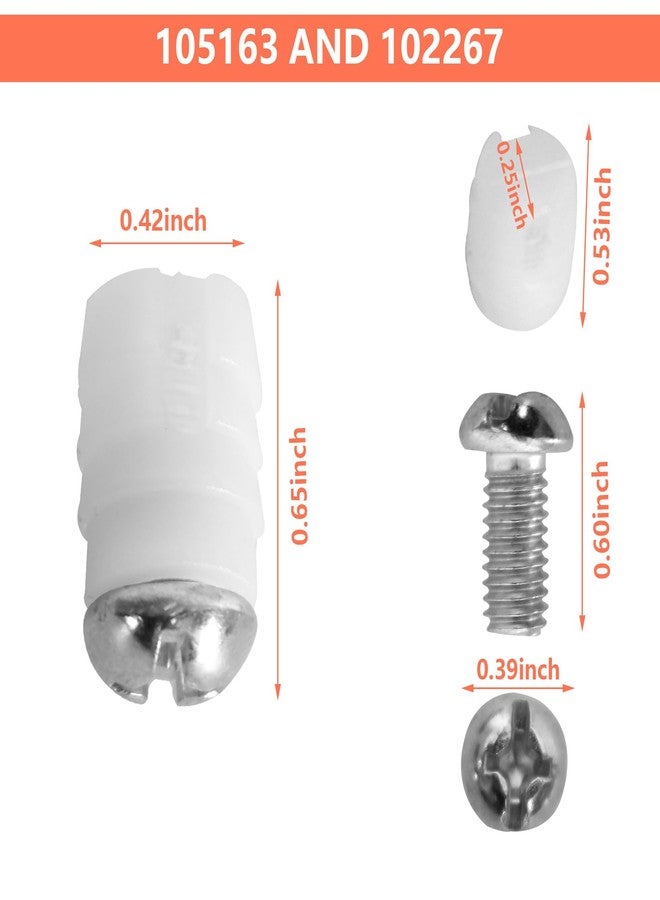 ulapithi 102267 105163 Plastic Sleeve and Screw Compatible with IKEA Furniture Hardware Part # 105163#102267 (Pack of 8) - Image 2