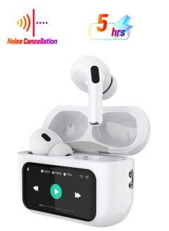 Wireless Screen Earbuds with Display Active Noise Cancelling Thumping Bass Multi Mode 5H Playtime Wireless Magsafe Charging Customized Sound Gaming Mode